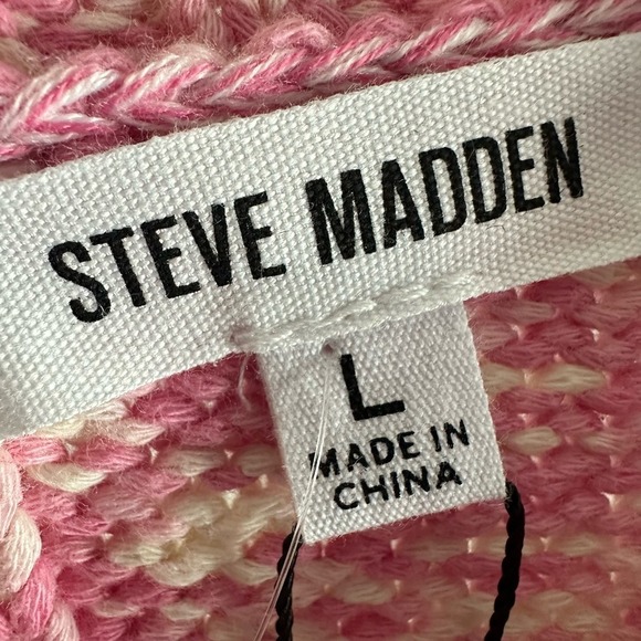 Steve Madden Cicilla Pink Tulle Sleeveless Sweater Size Large - Picture 6 of 8